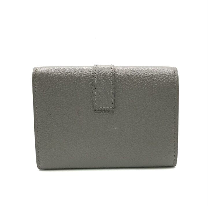 Saint Laurent Paris YSL Trifold Key Case Leather Gray — view 2