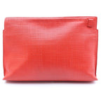 Loewe T Pouch Leather Clutch Handbag Red — view 2
