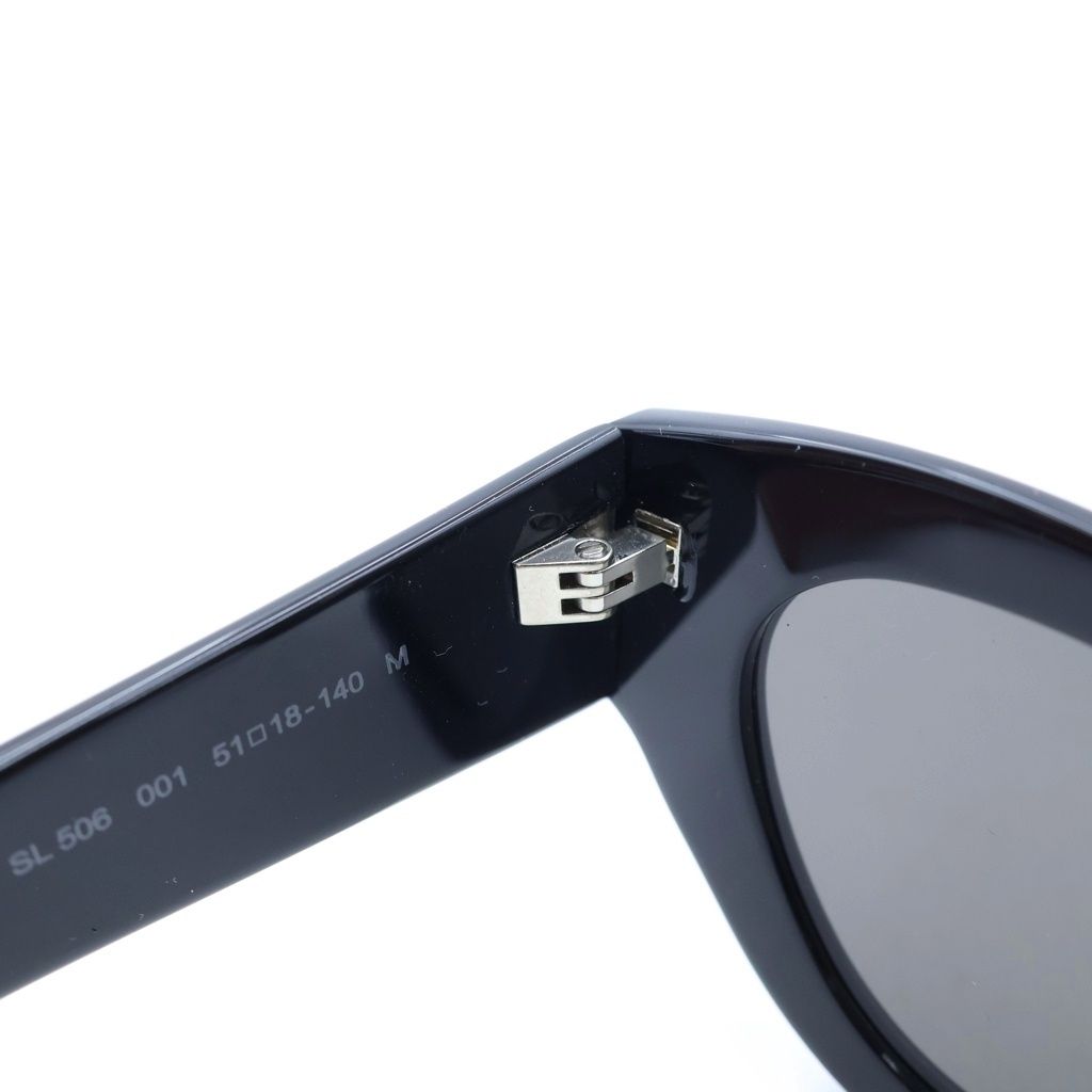 Saint Laurent Paris Oval Frame Sunglasses Eyewear Black 51 — view 4