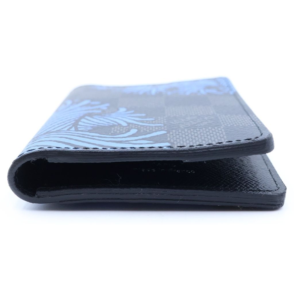 Louis Vuitton Damier Pocket Organizer Leather Card Case Black — view 3