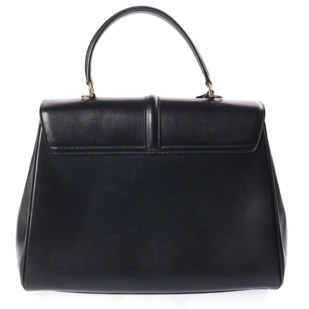 Celine 16 Seize Medium 2-Way Shoulder Bag Black Calfskin — view 2
