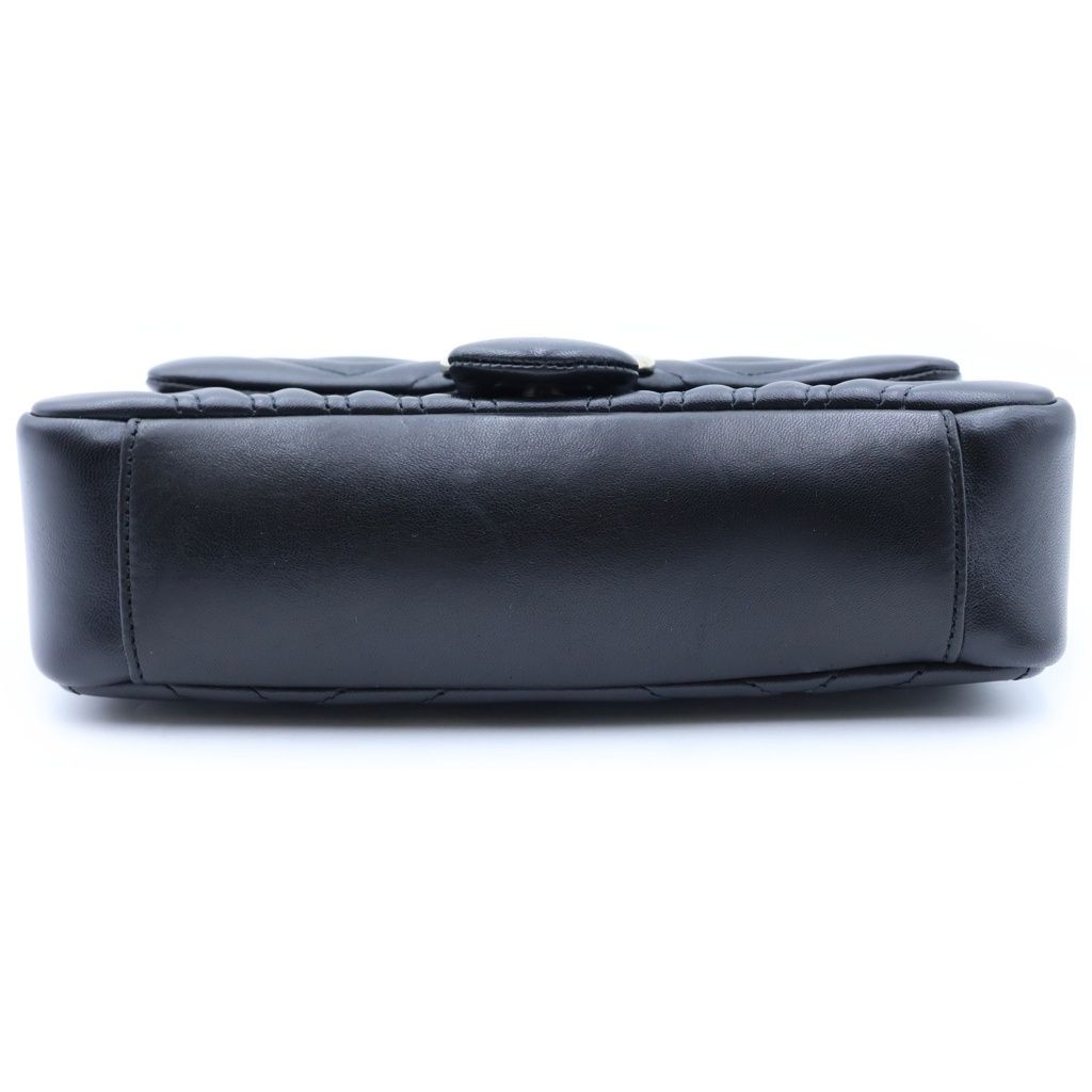 Gucci GG Marmont Medium 2-Way Chain Shoulder Bag Black Leather Gold — view 4