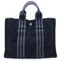 Hermes Fourre Tout PM Canvas Tote Handbag Black