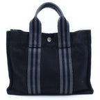 Hermes Fourre Tout PM Canvas Tote Handbag Black — view 2