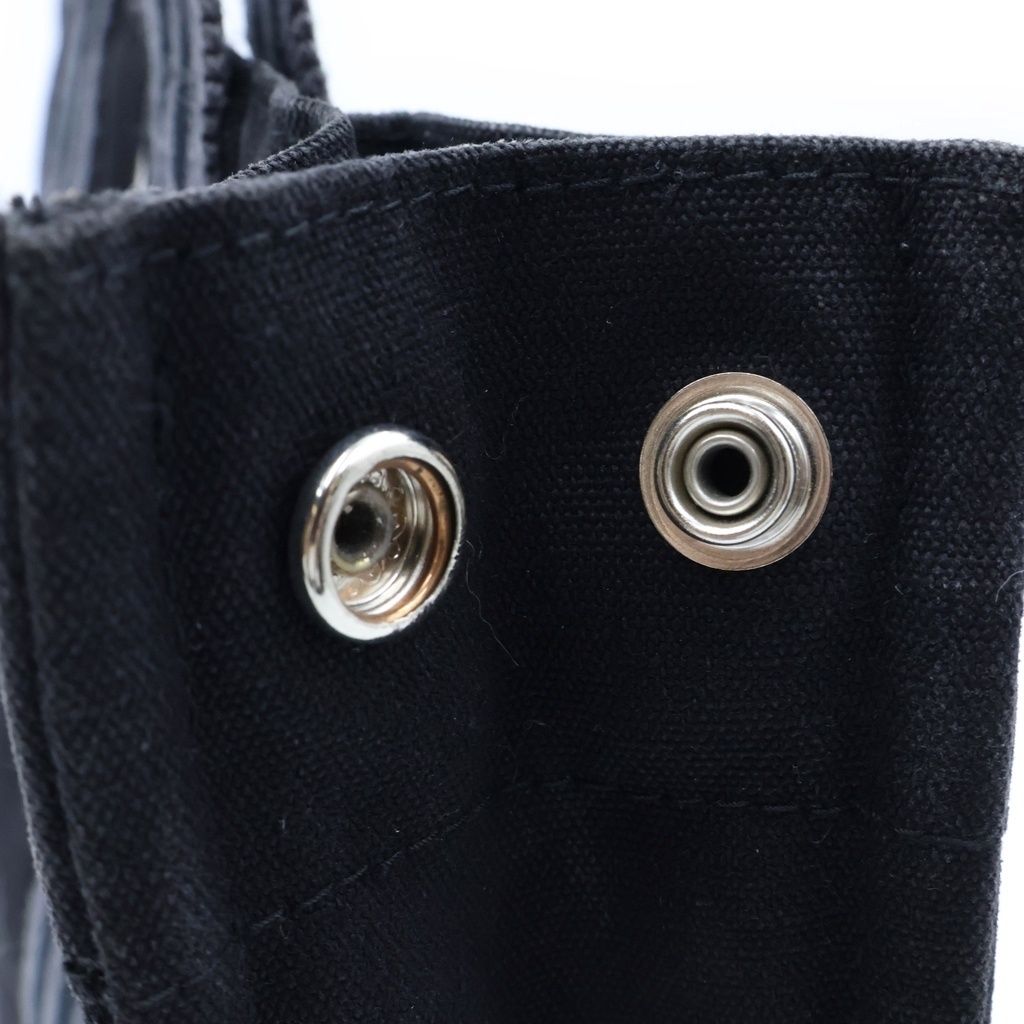 Hermes Fourre Tout PM Canvas Tote Handbag Black — view 7