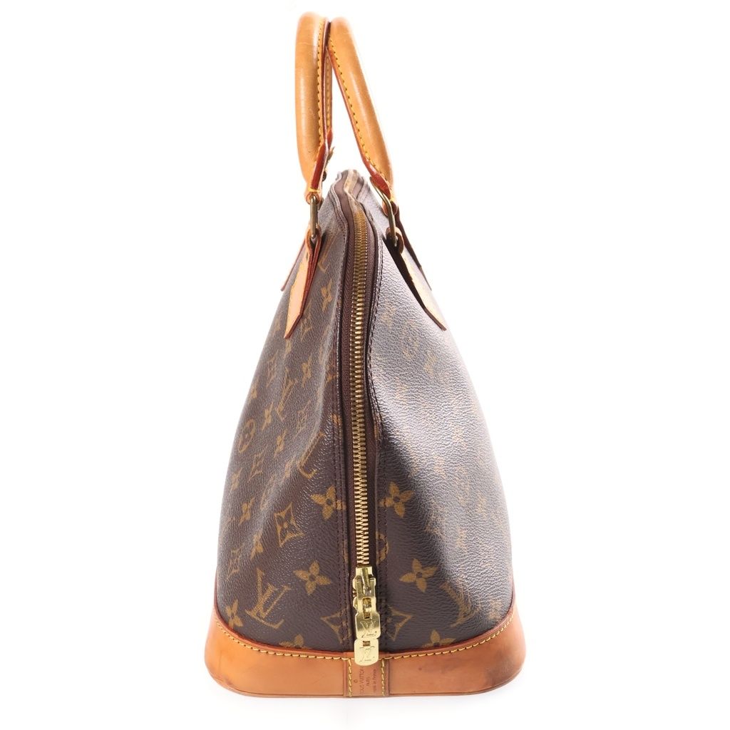 Louis Vuitton Monogram Alma BB Leather Handbag Brown — view 3