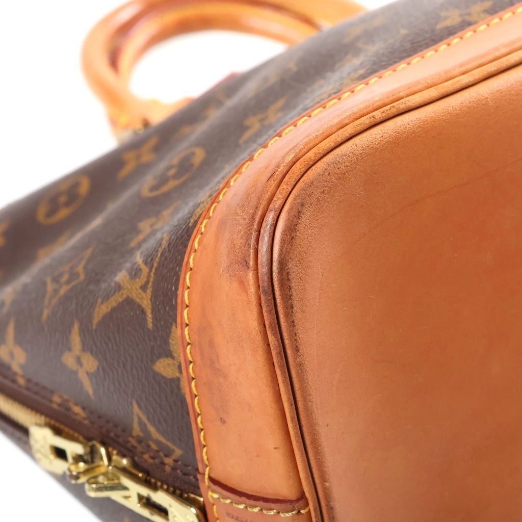 Louis Vuitton Monogram Alma BB Leather Handbag Brown — view 5