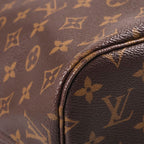 Louis Vuitton Monogram Neverfull MM Leather Tote Bag Brown — view 5