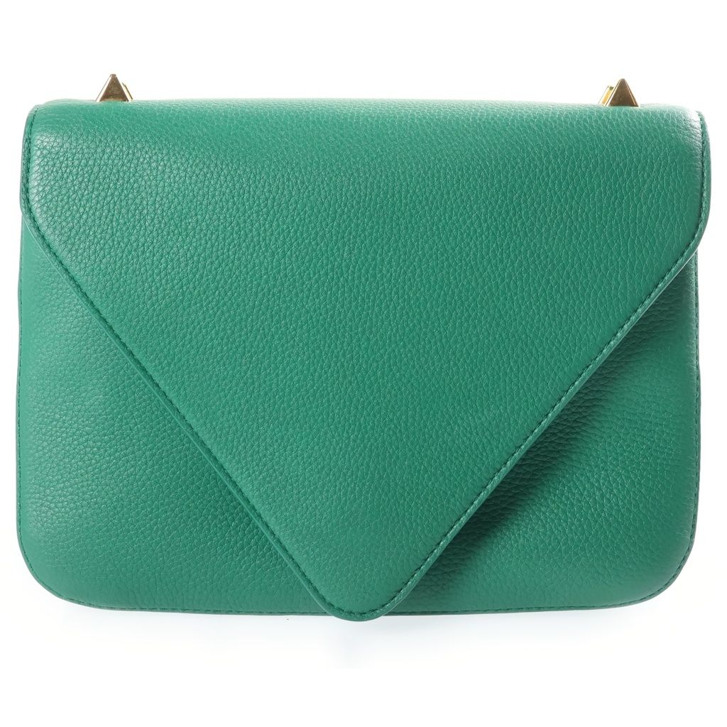 Bottega Veneta Mount 2-Way Shoulder Bag Chain Green Leather Gold