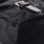 Prada Triangle Logo Nylon Backpack Black Tessuto Silver — view 5