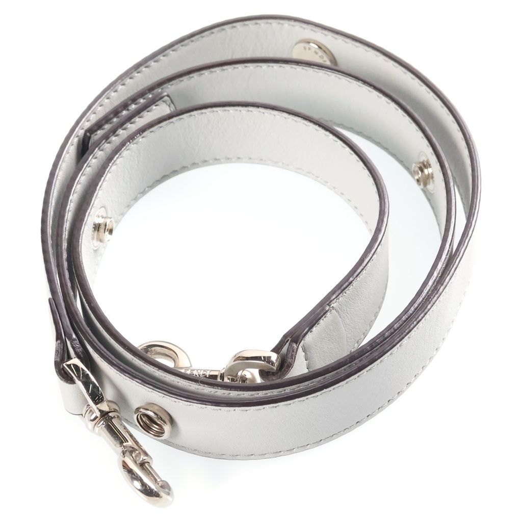 Fendi by the Way Medium Leather 2-Way Bag Silver Gray — view 8