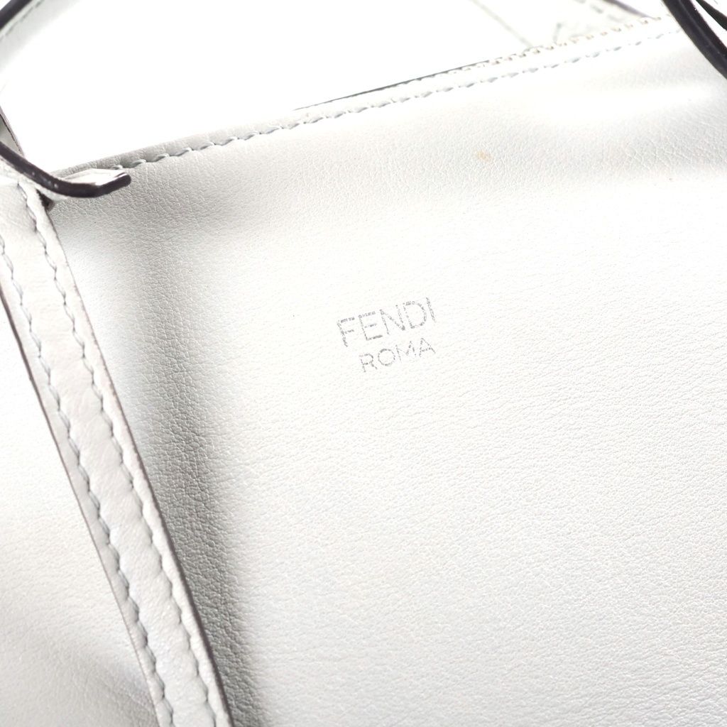 Fendi by the Way Medium Leather 2-Way Bag Silver Gray — view 6