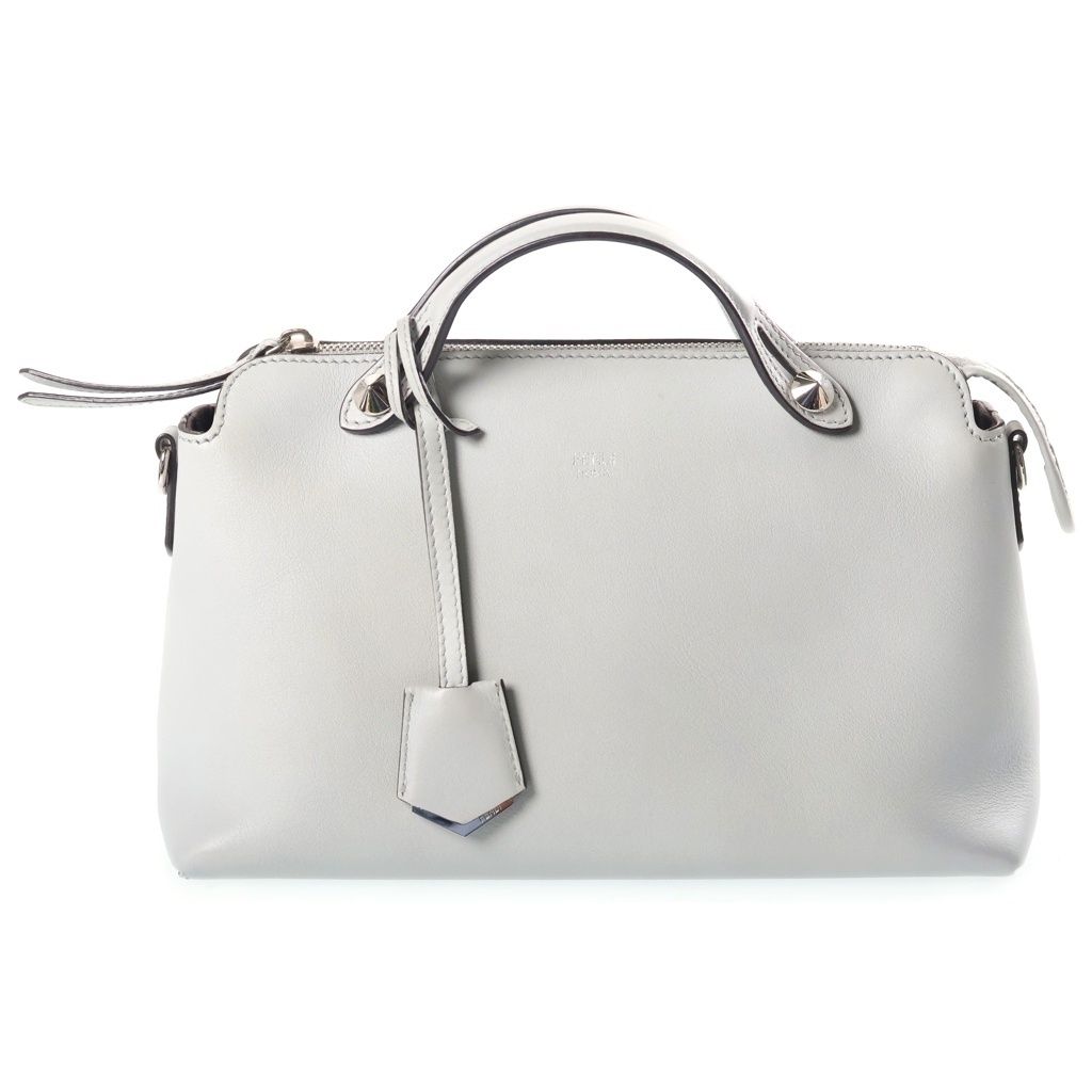 Fendi by the Way Medium Leather 2-Way Bag Silver Gray