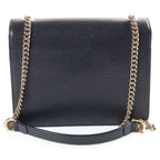 Gucci Interlocking G Leather Chain Shoulder Bag Gold Black — view 2