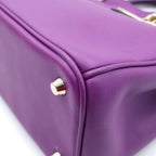 Diorissimo 2-Way Shoulder Bag Leather Purple Silver — view 5