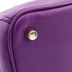 Diorissimo 2-Way Shoulder Bag Leather Purple Silver — view 6