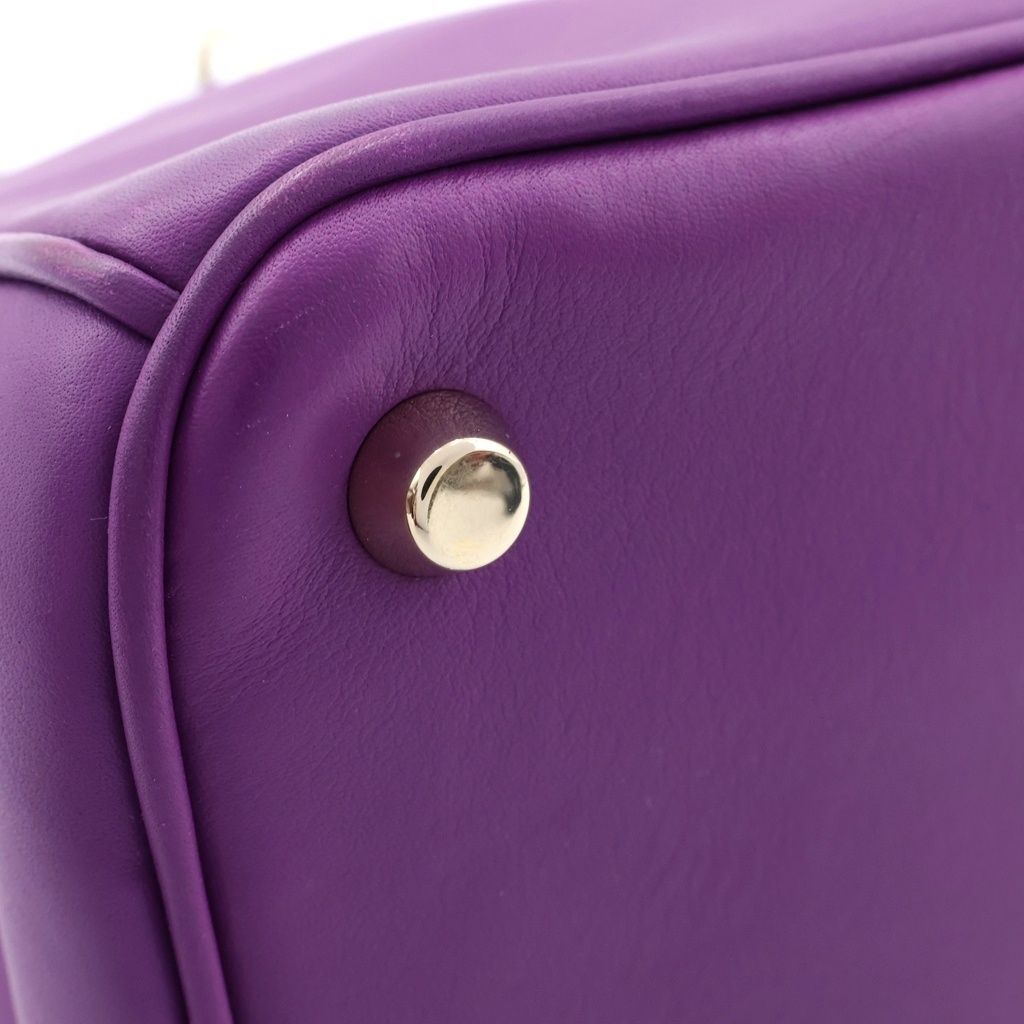 Diorissimo 2-Way Shoulder Bag Leather Purple Silver — view 6
