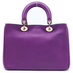 Diorissimo 2-Way Shoulder Bag Leather Purple Silver — view 2