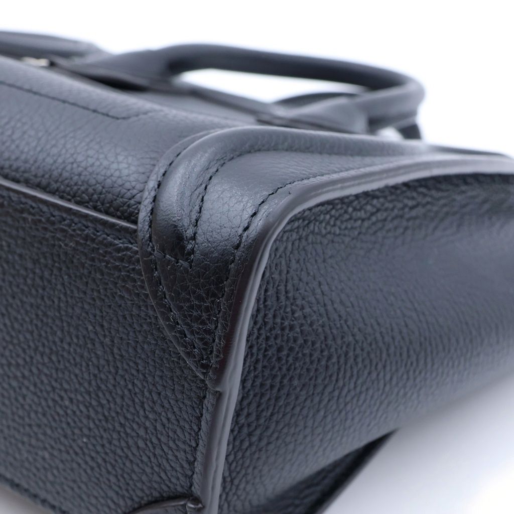 Celine Luggage Nano 2-Way Shoulder Bag Black Leather — view 5
