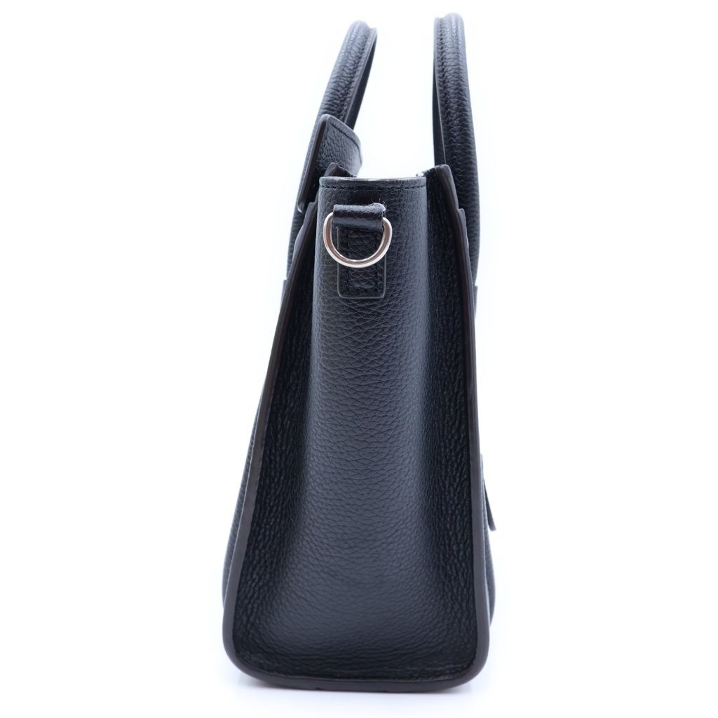 Celine Luggage Nano 2-Way Shoulder Bag Black Leather — view 3