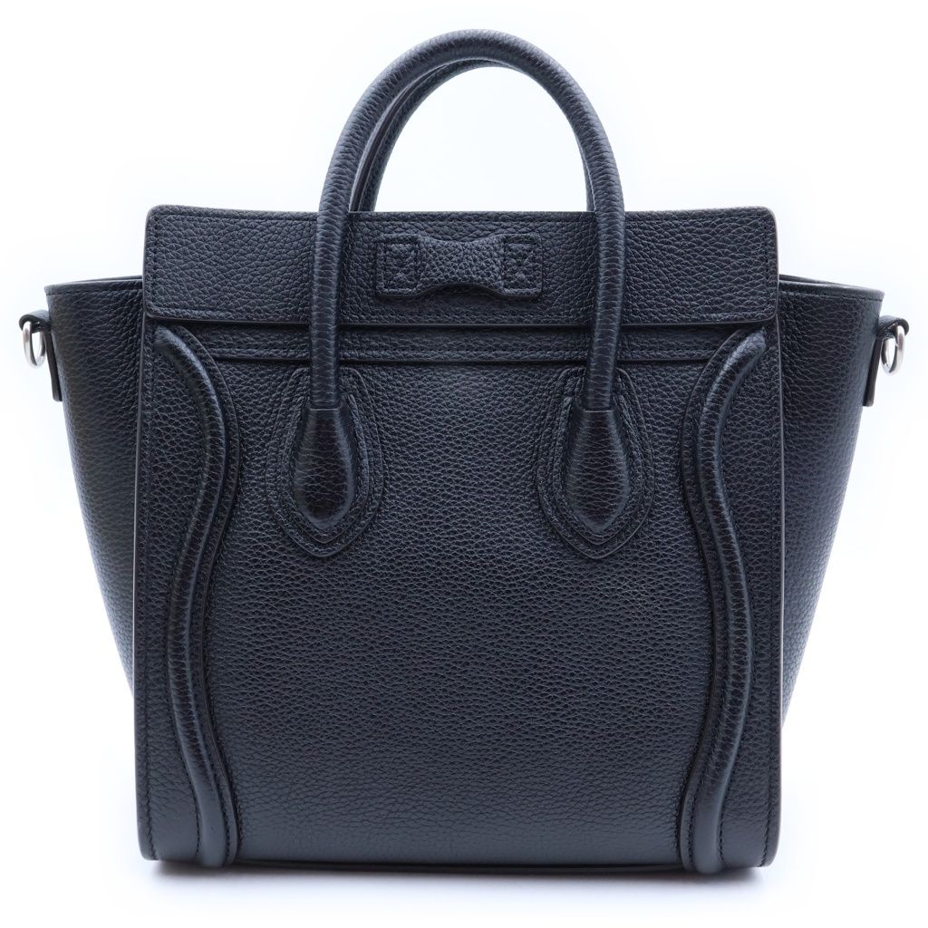 Celine Luggage Nano 2-Way Shoulder Bag Black Leather — view 2
