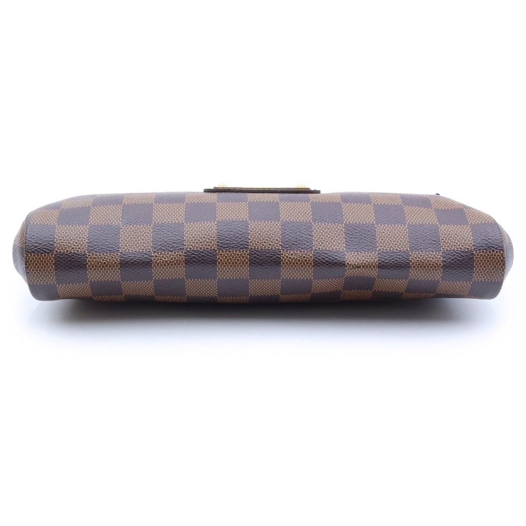 Louis Vuitton Damier Shoulder Bag Brown Leather — view 4