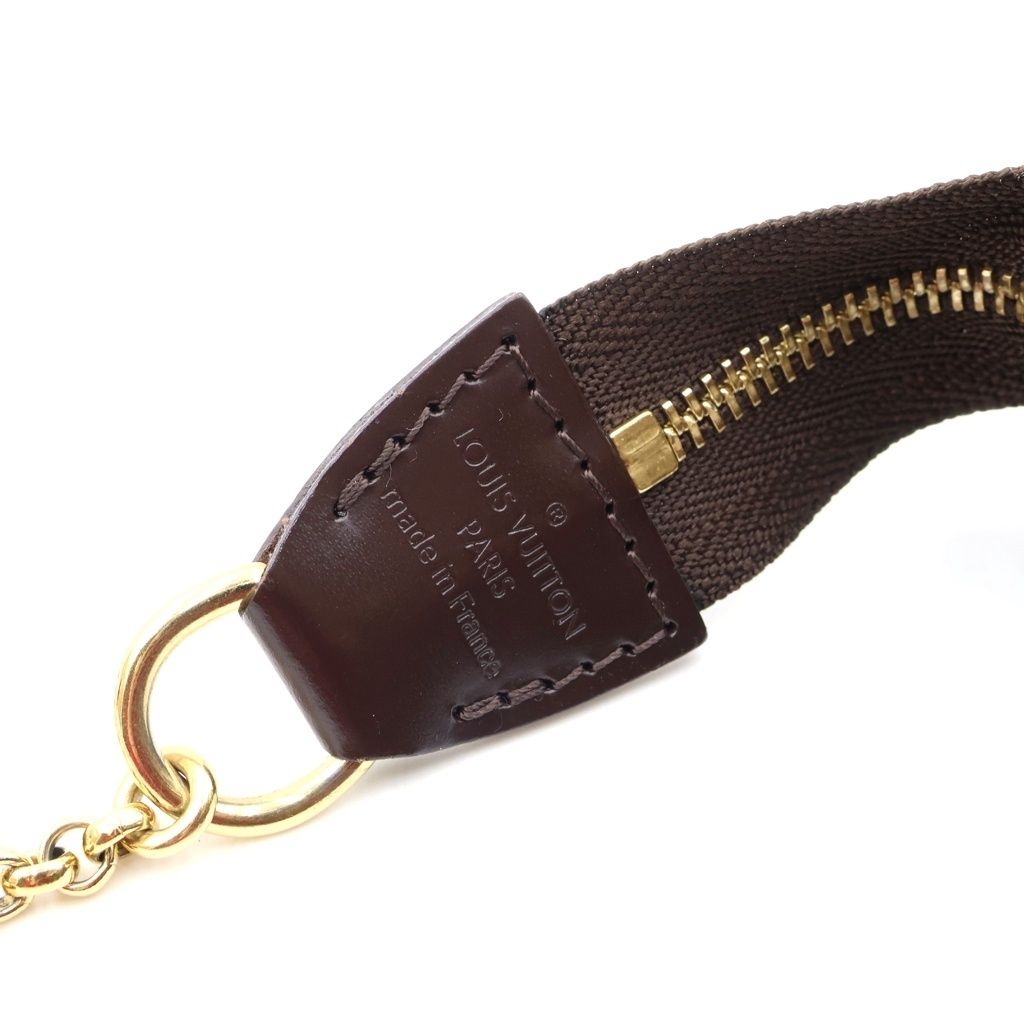 Louis Vuitton Damier Shoulder Bag Brown Leather — view 7