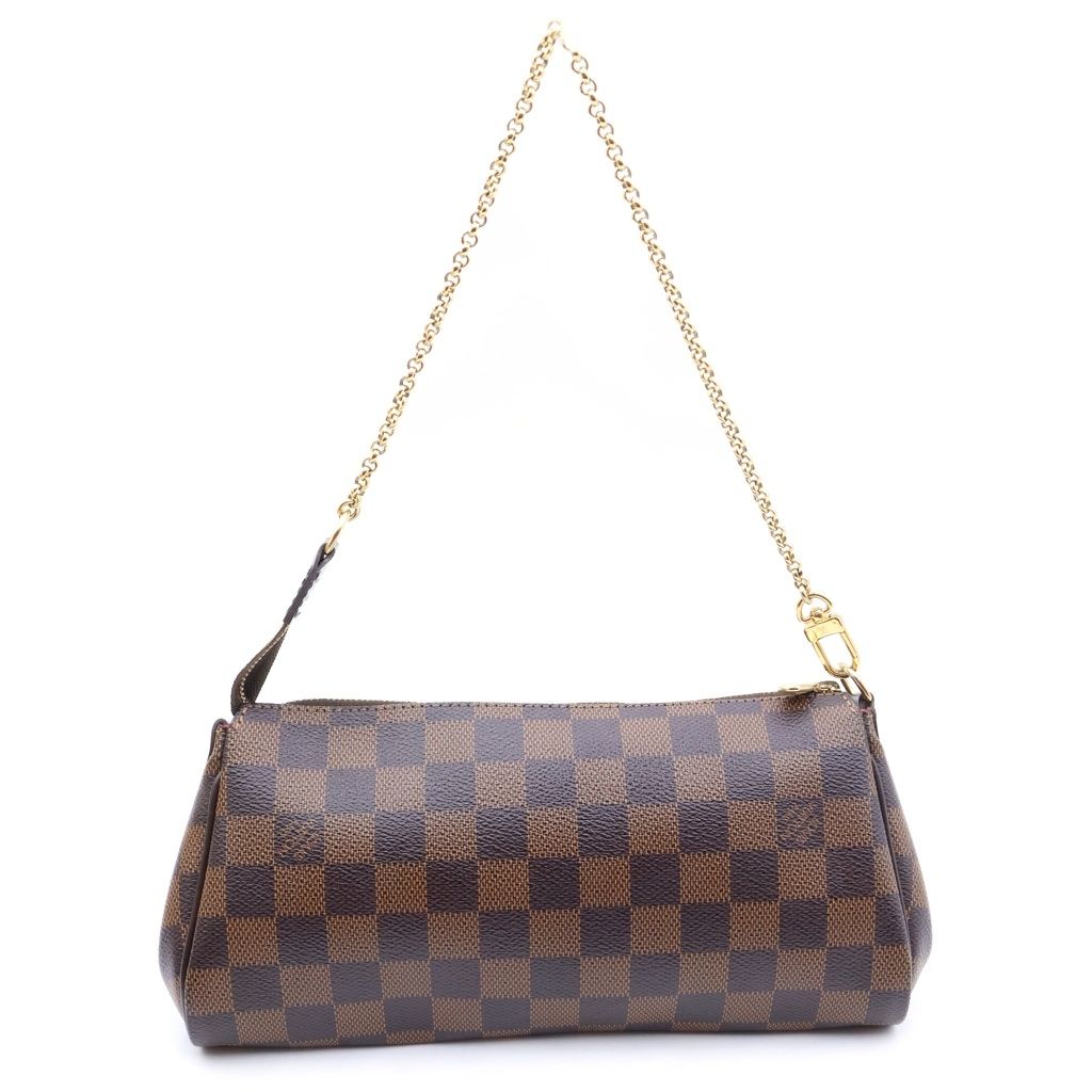 Louis Vuitton Damier Shoulder Bag Brown Leather — view 2