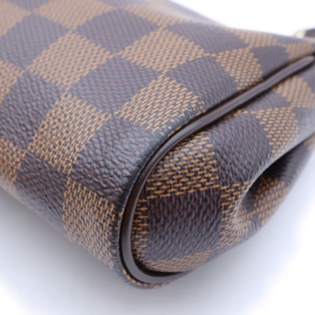 Louis Vuitton Damier Shoulder Bag Brown Leather — view 5