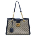 Gucci Padlock GG Medium Shoulder Chain Leather Gold Beige Black