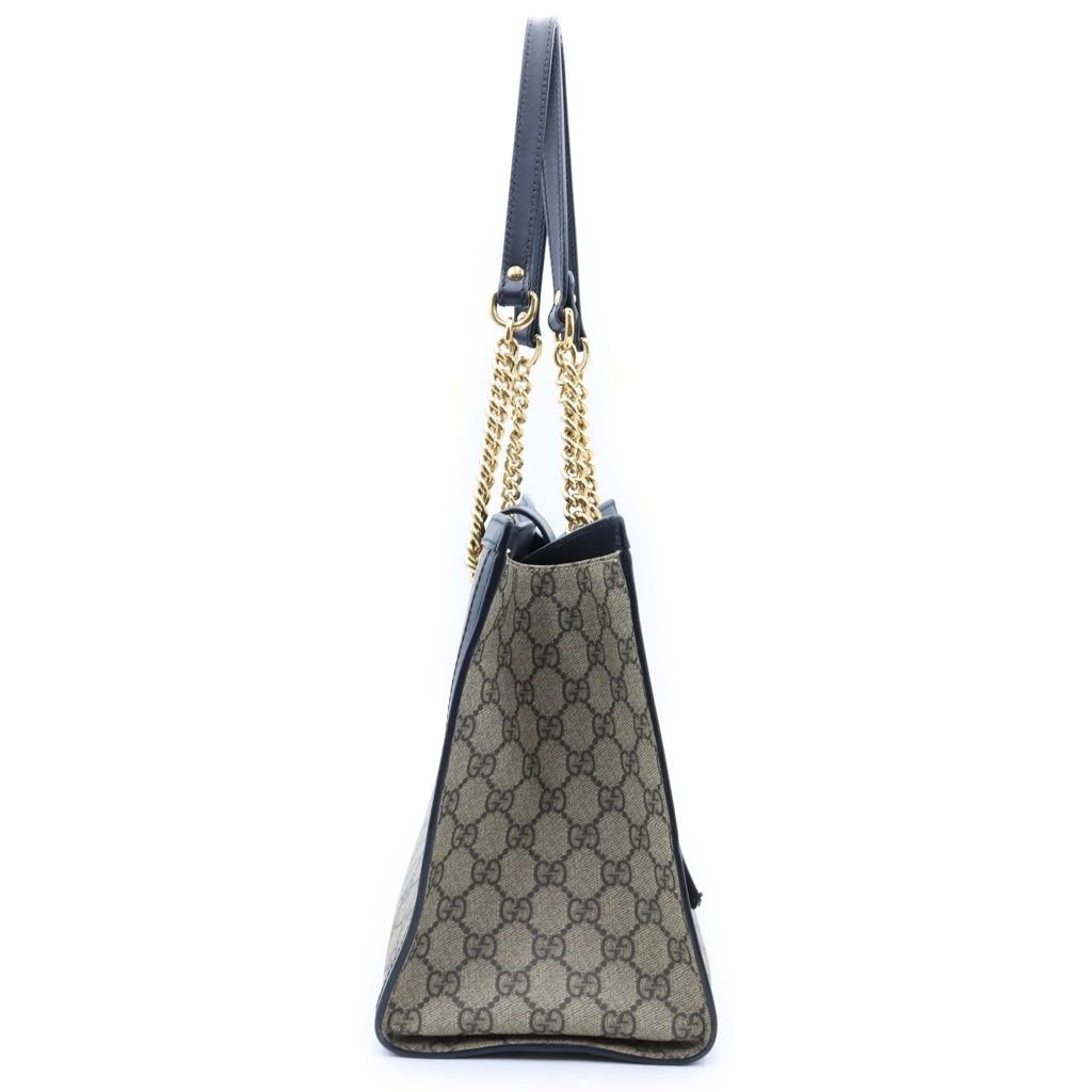 Gucci Padlock GG Medium Shoulder Chain Leather Gold Beige Black — view 3