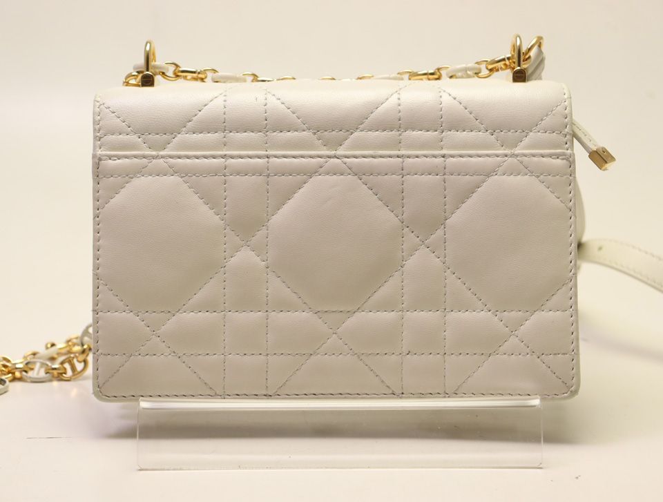 Dior Caro Cannage Leather Chain Shoulder Bag — view 2