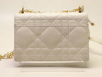 Dior Caro Cannage Leather Chain Shoulder Bag — view 2