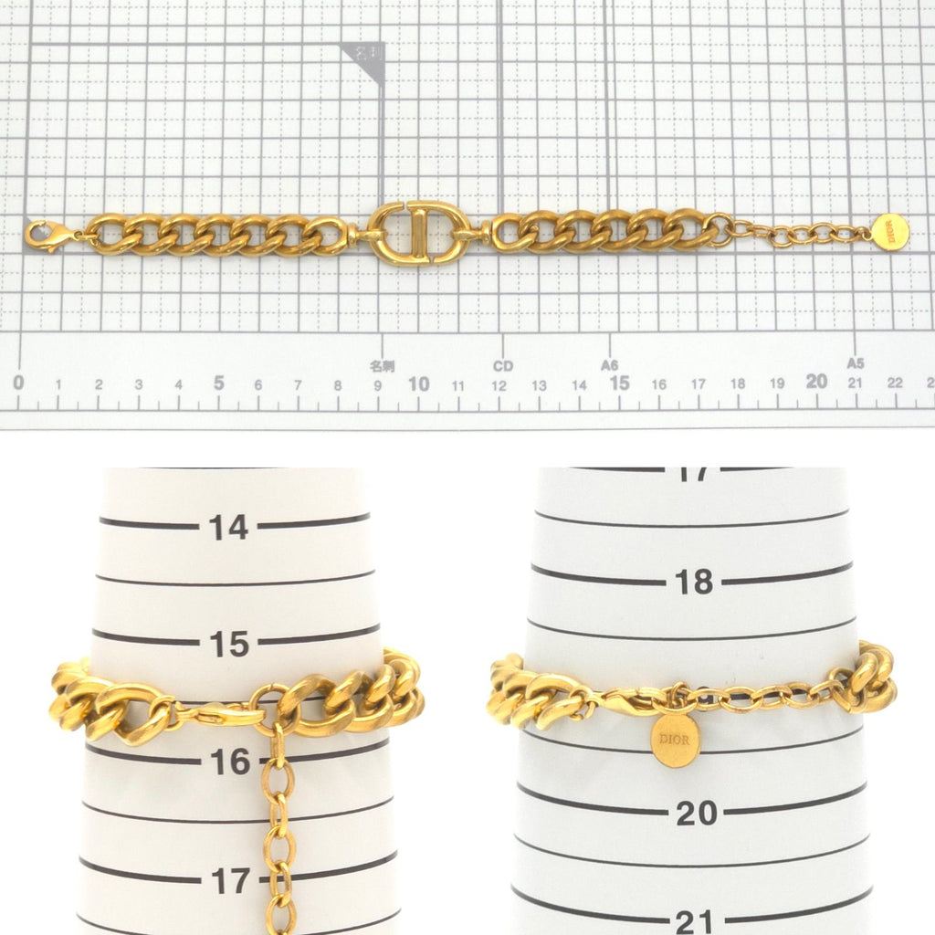 Dior CD Navy Bracelet Gold Tone Metal 22.5 — view 7