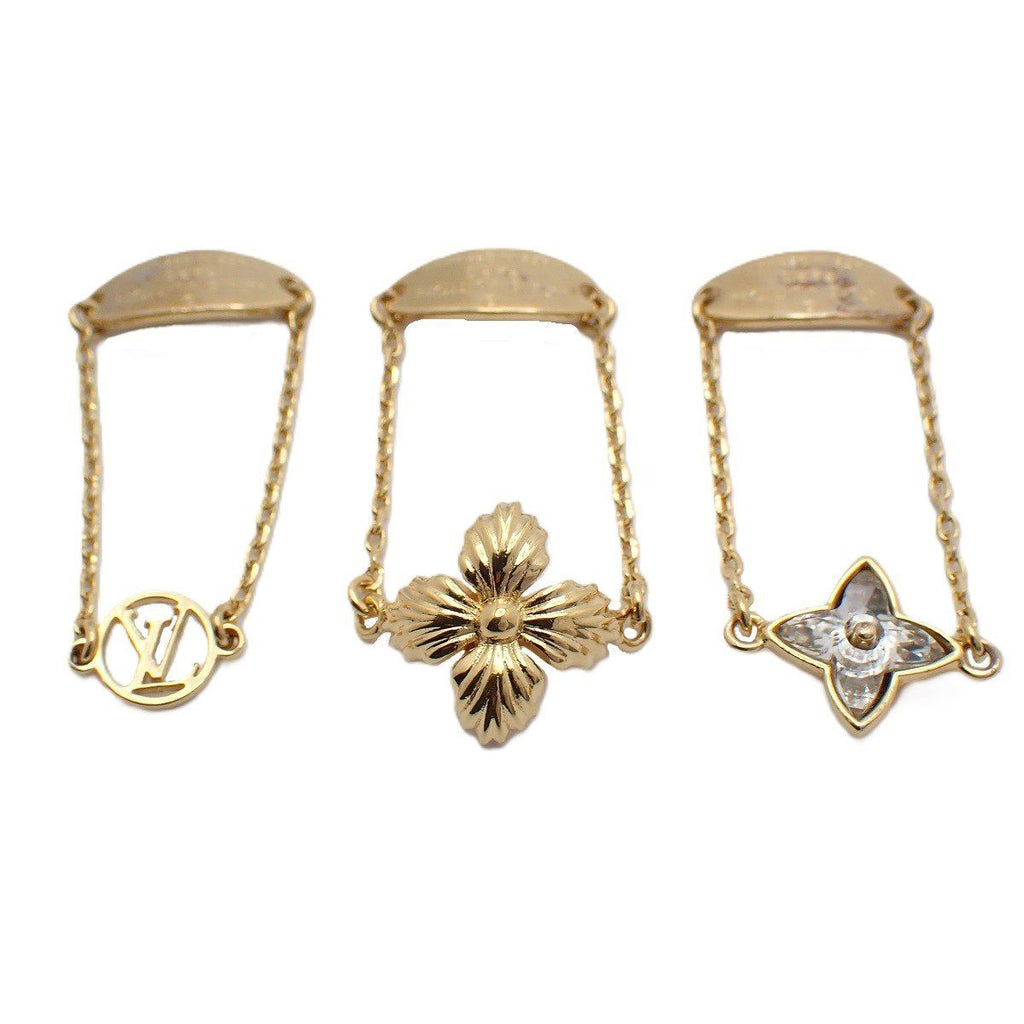 Louis Vuitton Set Bague Blooming Strass Ring Gold Color