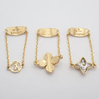 Louis Vuitton Set Bague Blooming Strass Ring Gold Color — view 2