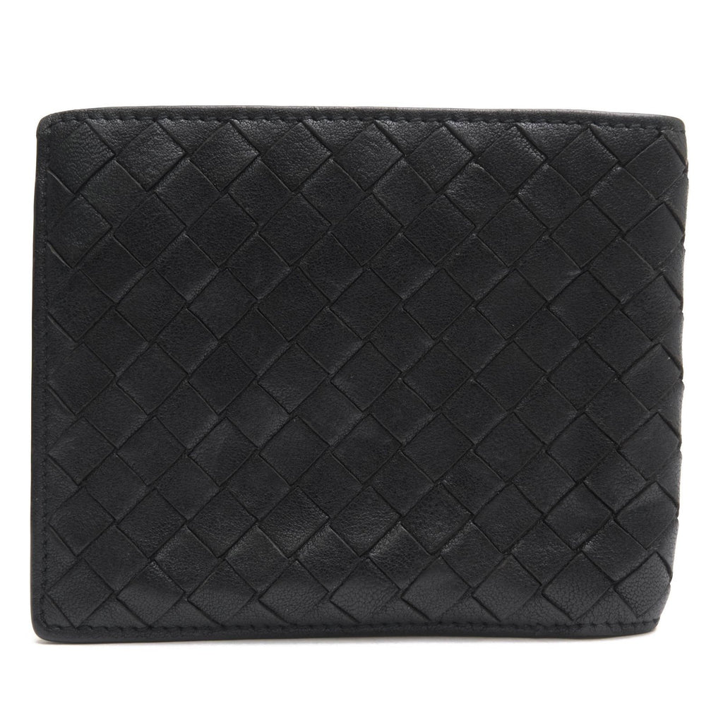 Bottega Veneta Wallet Leather Olive Khaki Bicolor Coin Purse Bifold Mesh — view 2
