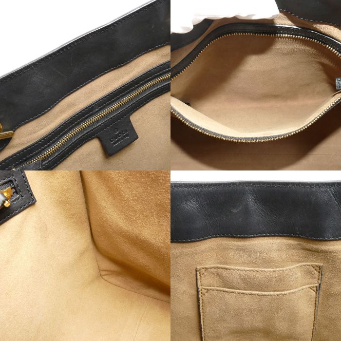 Gucci Padlock GG Medium Shoulder Bag Beige Black — view 5