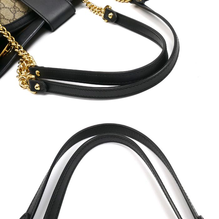 Gucci Padlock GG Medium Shoulder Bag Beige Black — view 7