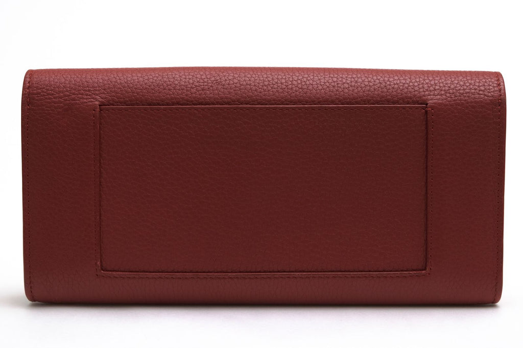 Celine Wallet Leather Red Large Flap Multifunction in Drummed Function — view 2