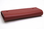 Celine Wallet Leather Red Large Flap Multifunction in Drummed Function — view 3