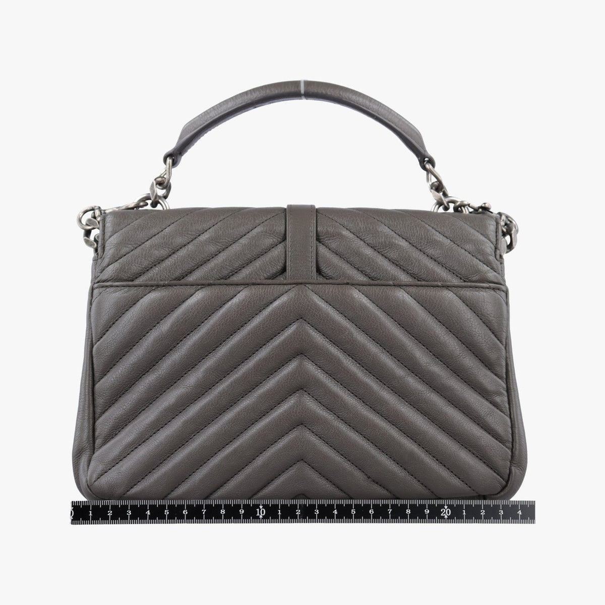 Saint Laurent Carre Gray Leather — view 2