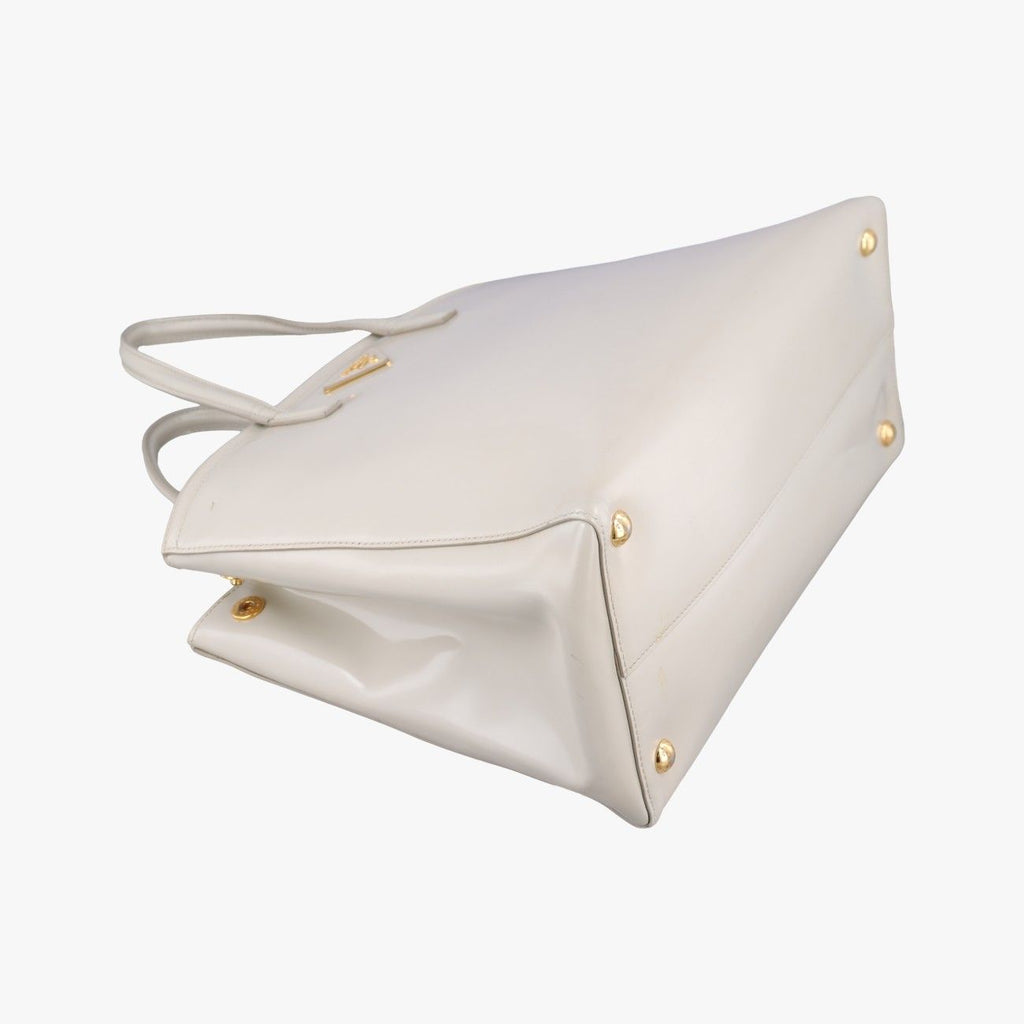Prada Parabola Tote Bag White Patent 14 VI — view 5