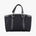 Dior Trotter Flower Tote Bag Black Canvas Leather