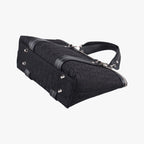 Dior Trotter Flower Tote Bag Black Canvas Leather — view 6