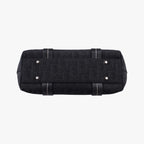 Dior Trotter Flower Tote Bag Black Canvas Leather — view 3