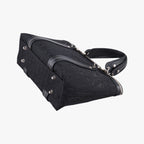 Dior Trotter Flower Tote Bag Black Canvas Leather — view 4