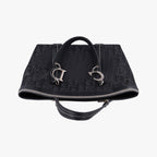 Dior Trotter Flower Tote Bag Black Canvas Leather — view 8