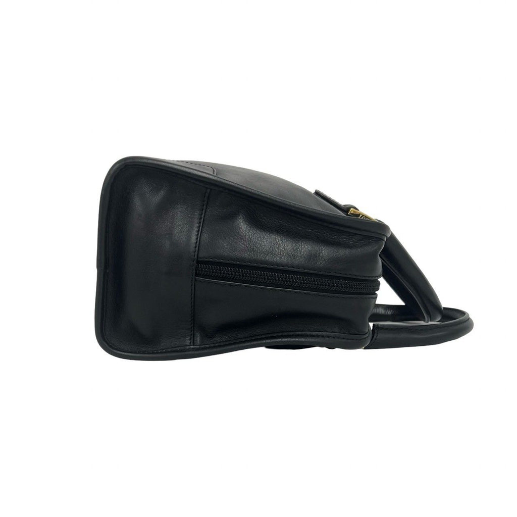 Loewe Amazona Anagram Logo Stamp Leather Mini Boston Bag Tote Black — view 6