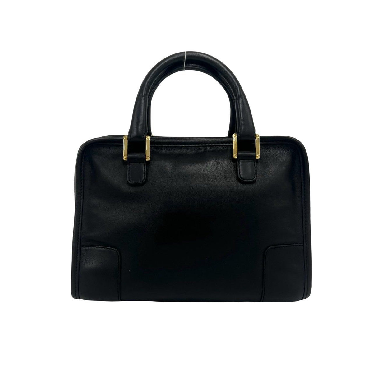 Loewe Amazona Anagram Logo Stamp Leather Mini Boston Bag Tote Black — view 3